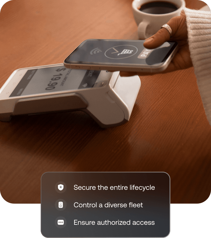 A payment being done on a managed POS
