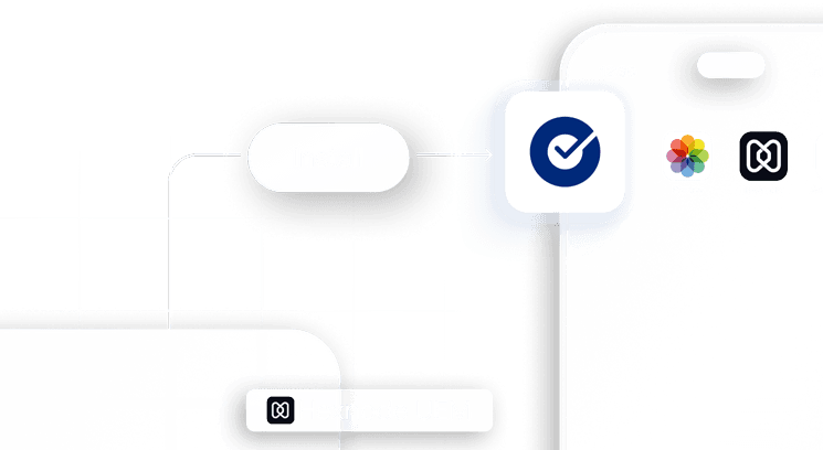 A flow chart showing 'User profile' credentials syncing data, leading to a 'Locked' status, illustrating account security.