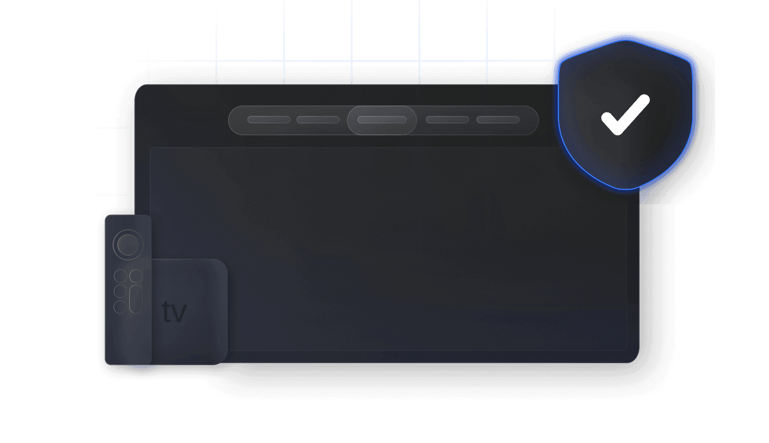 Visualization of secured Apple TV configurations through Hexnode, including network policies and AirPlay restrictions.