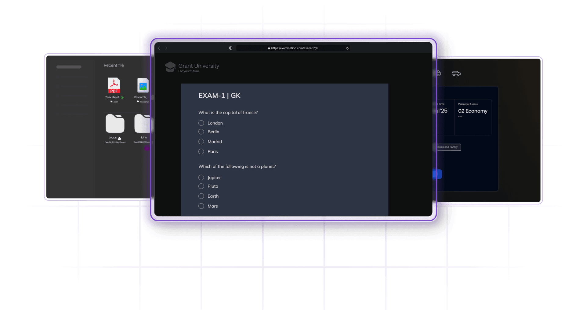 Multiple monitors being accessed remotely by the administrator.