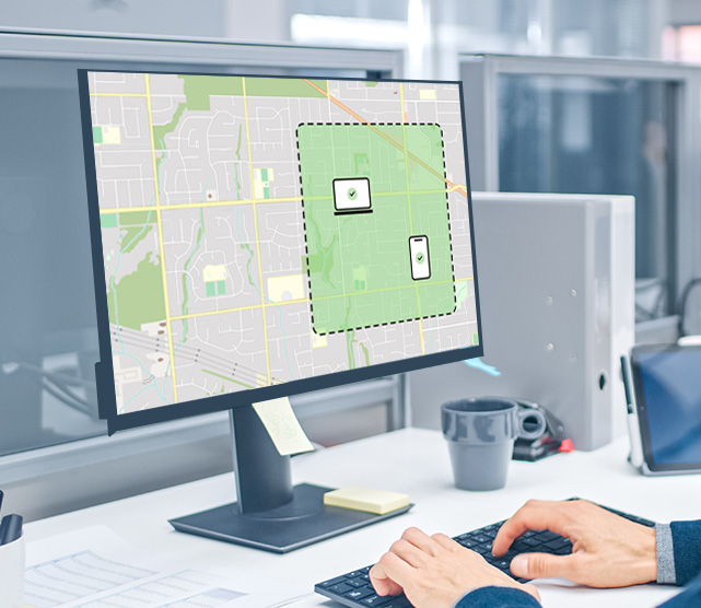 Person tracking devices inside a geofence